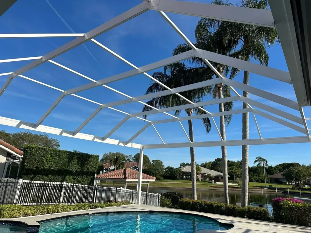 Modern Pool Cage Painting offers Patio Enclosure restoration and new construction