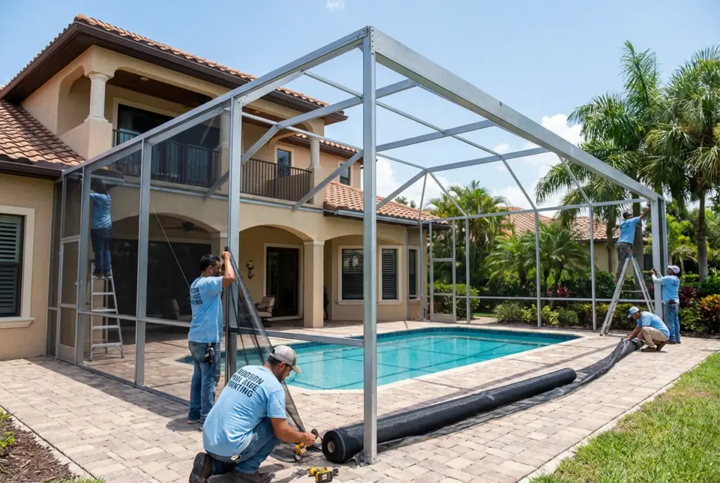 pool cage painting naples florida