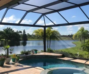 Modern Pool Cage Painting | Spectacular Pool cage Restoration job in Sarasota Florida